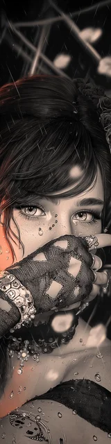 Free dark romance bookmark featuring a girl wearing a lacy glove